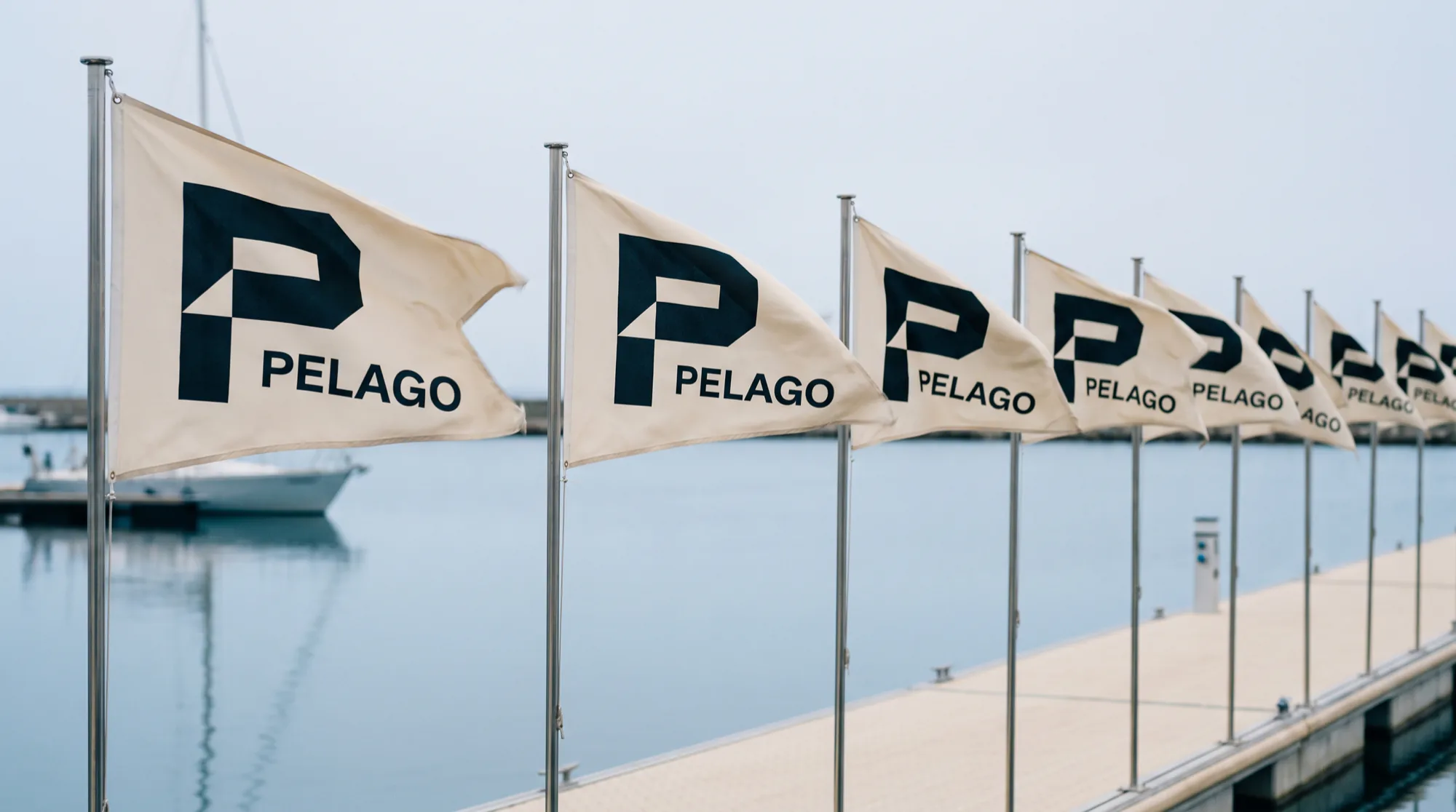 PELAGO: A mark that reads at sea.